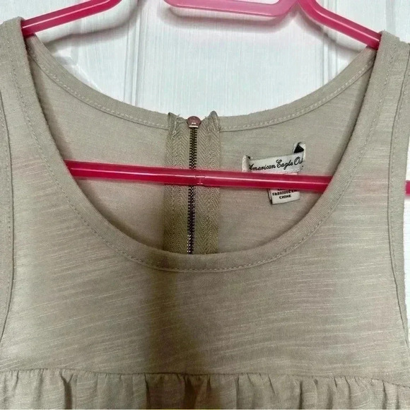 American Eagle  Outfitters Babydoll Tank Top Brownish Grey Size Small - Picture 5 of 16